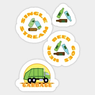 Recycling / Garbage / Trash Sticker ( labels ) sheet Sticker